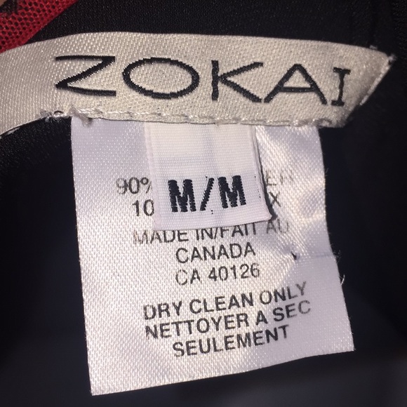 Zokai Red & Black Floral Sleeveless Midi Dress Size Medium - Picture 8 of 11